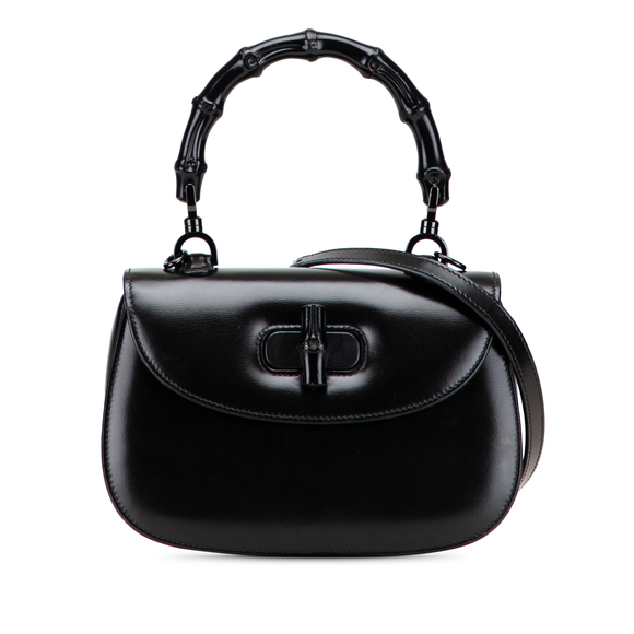 Pre-Loved Gucci Small Calfskin 1947 Bamboo Top Handle Bag - Picture 1 of 10
